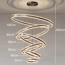 Axyaa Crystal Chandelier Stair Pendant Living Room Lighting