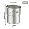 Axyaa Little Bear Stainless Steel Coffee Cup with Wooden Pad
