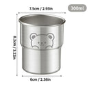 Axyaa Little Bear Stainless Steel Coffee Cup with Wooden Pad