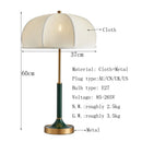 Axya Bauhaus Metal Base Table Lamp Cloth Shade Tricolored LED Night Light