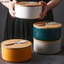 Axya Ceramic Butter Box with Lid for Cheese, Fruit, Desserts, and Snacks