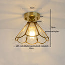 Axyaa Modern Glass Copper Ceiling Light Fixture for Home Decor and Night Illumination