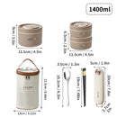 Axyaa Stainless Steel Thermal Lunch Box For Kids - Insulated Stackable Bento Box