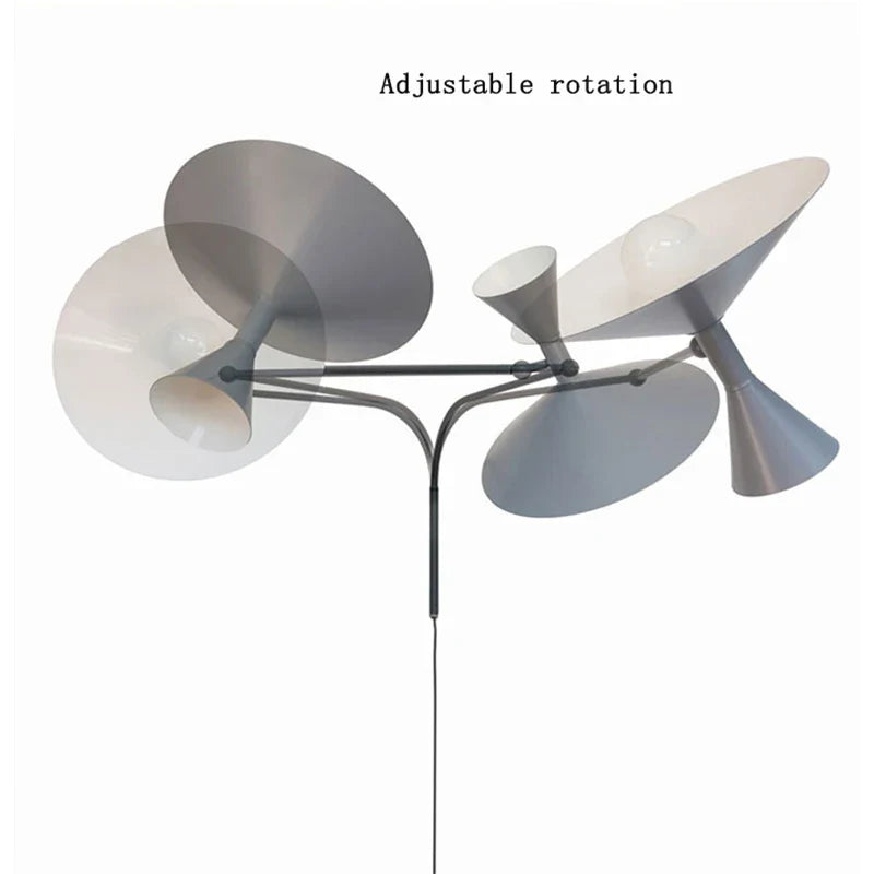 Axyaa Rotating Horn Wall Lamp for Living Room Sofa Bedroom Rocker Bedside