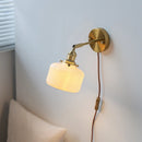 Axyaa Modern Nordic LED Wall Light - White Ceramic Bedroom Stair Lamp