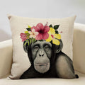 Axyaa Nordic Animal Cushion Cover 45x45cm Linen Pillowcase