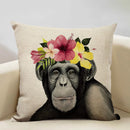 Axyaa Nordic Animal Cushion Cover 45x45cm Linen Pillowcase