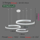 Axyaa LED Full Spectrum C-ring Pendant Light: Modern Luxury Minimalist Lighting for Home Decor.