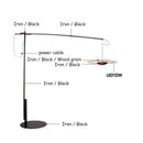 Axyaa Minimalist Metal Floor Lamp with Personality Grain Design and LED Lighting