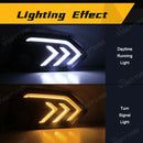 Axyaa DRL LED Turn Signal Lights for Honda Civic Hatchback 10th Gen White Yellow