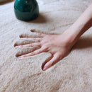 Axyaa Oval Gray Plush Carpet - Soft Fluffy Rug for Children's Bedrooms