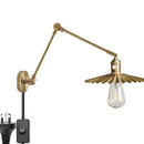 Axyaa Copper Arm LED Wall Sconce Pull Chain Switch Nordic Luminaria