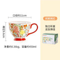 Axyaa Creative Milk Mug Large Capacity Ceramic Cup for Breakfast and Coffee.