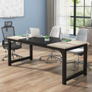 Axyaa Modern Grey Office Computer Desk for Home Office Workstation