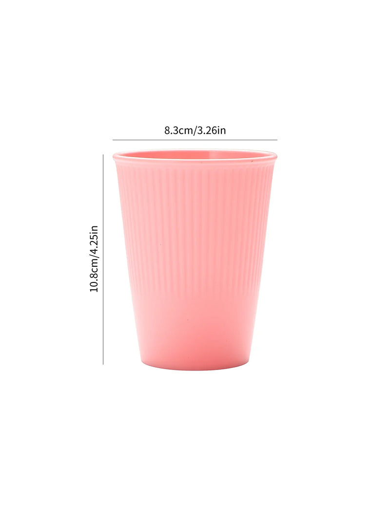 Axyaa Pink Plastic Reusable Cups for Home, Kitchen, Restaurant, Picnic, Camping - Set of 6