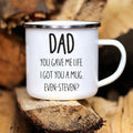 Axyaa Classic Print Enamel Coffee Cup - Funny Father's Day Gift Mug