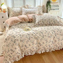 Axyaa Cotton Floral Princess Queen Duvet Cover Set for a Cozy Bedroom