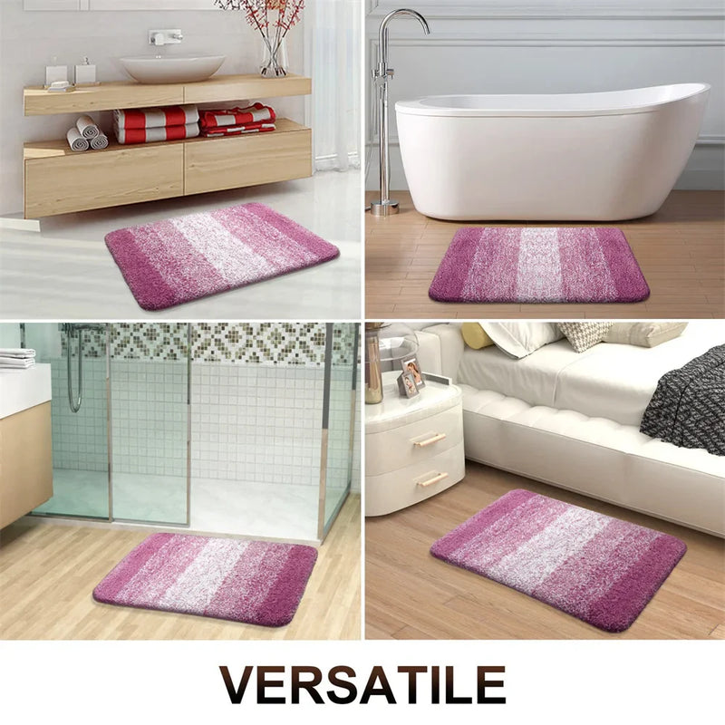 Axyaa Luxury Microfiber Bathroom Rug - Extra Soft, Thick & Non-Slip Plush Bath Mat