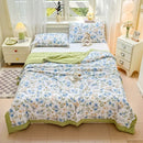 Axyaa Washed Cotton Printed Summer Quilt - Machine Washable Thin Quilt