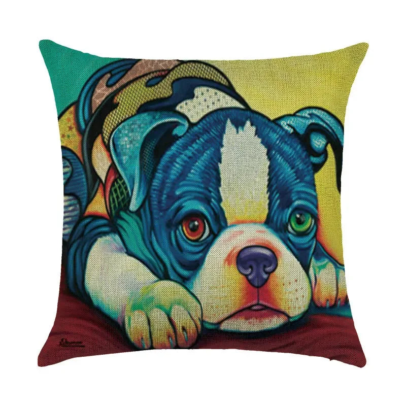 Axyaa Animal Print Pillow Cover: Stylish Sofa & Chair Linen Cushion Cover Art