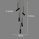 Axyaa Modern Stair Chandelier Pendant Light for Indoor Living Room Lighting