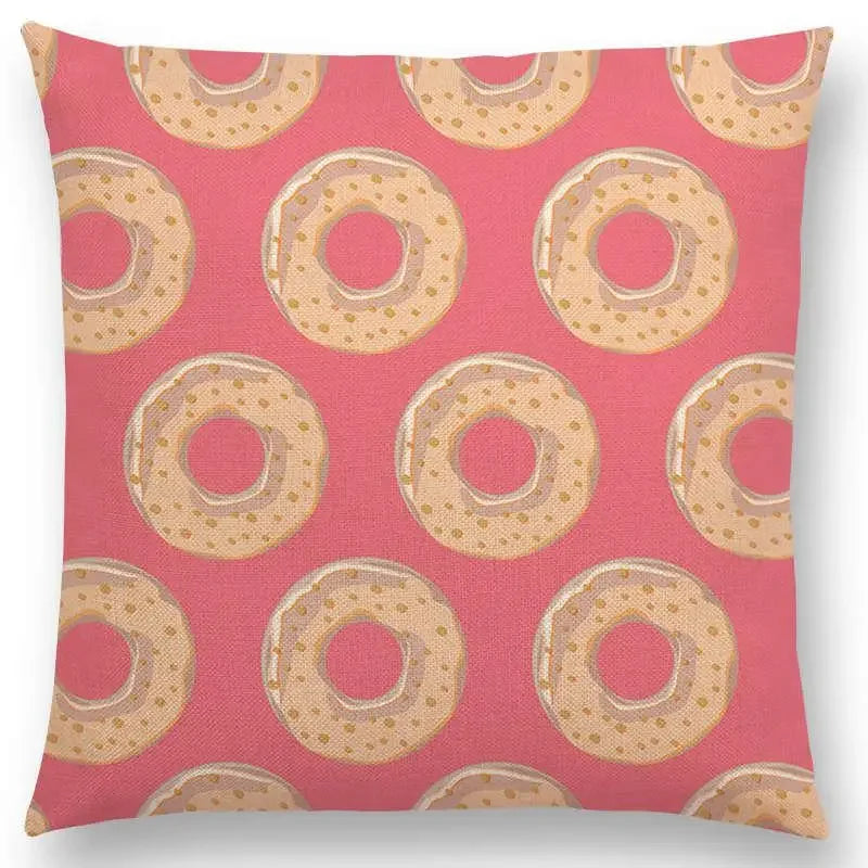 Axyaa Chocolate Candy Donuts Ice Cream Cushion Cover Party Throw Pillow Case