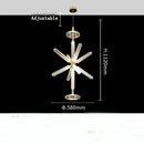 Axyaa Snow Glass Chandelier Pendant Light for Living Room, Bedroom, Staircase