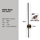 Axyaa Rotatable Black Wall Sconce Light for Living Room Bedroom - Modern Interior Fixture