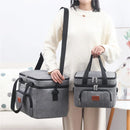 Axyaa Double Layers Tote Cooler Lunch Bag for Travel & Picnic, Large Capacity, Shoulder Strap
