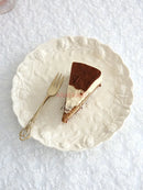 Axyaa Ceramic Relief Plate for Dim Sum & Afternoon Tea, Western Dish & Fruit