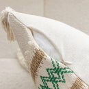 Axyaa Christmas Embroidery Cotton Linen Throw Pillowcase Geometric Cushion Covers