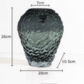 Axyaa Amber Glass Vase for Stylish Flower Arrangement and Desk Decoration