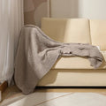 Axyaa Ins Velvet Thread Knit Blanket - Soft Solid Color Home Decor