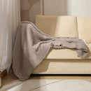 Axyaa Ins Velvet Thread Knit Blanket - Soft Solid Color Home Decor