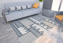 Axyaa Geometric Plaid Striped Print Carpet for Home Living Room and Bedroom Decor