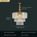 Axyaa Modern Luxury Crystal Chandelier Pendant Light Fixture
