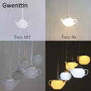 Axyaa Teapot Pendant Lights: Modern LED Hanging Lamps for Home Decor