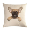 Axyaa Cute Pet Dog Pattern Linen Pillowcase for Home and Office Decor 45*45cm
