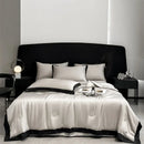 Axyaa Silk Summer Quilt Embroidered Bedspread Blanket Luxe Comforter for Bed