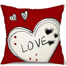 Axyaa Red Heart Love You Pillowcase - Valentine's Day Home Decor