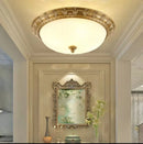 Axyaa Vintage Copper Ceiling Lamp with Round Glass Shade