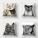 Axyaa Cute Owl Cushion Cover for Home Sofa Bedroom Decor