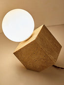Axyaa Natural Travertine Stone Table Lamp for Indoor Decoration