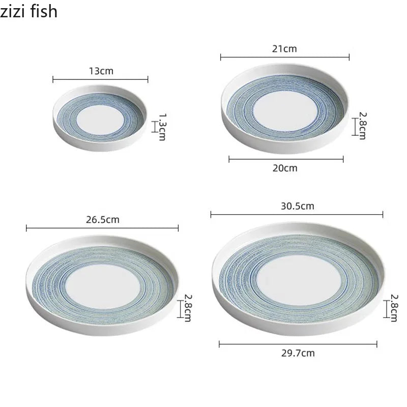 Axya Ceramic Straight Edge Plate Set for Molecular Cuisine and Specialty Dining