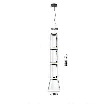 Modern Nordic Chandelier for Dining Room by Axyaa - Glass Jars Led Pendant Light