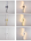 Axyaa Modern LED Wall Lights, Remote Control, Bedroom Bedside Lamp, Gold/Black