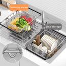 Axyaa Stainless Steel Sink Drying Rack Drainer Basket for Fruits & Vegetables