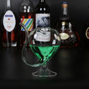 Axyaa Heart Stemmed Glass Cup: Creative Design for Cocktails, Smooth Ripple Straw, Bar Tool