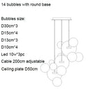 Axyaa Nordic Glass Chandelier: Mickey Bubble Ball Pendant Lamp for Home Decor