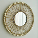 Axyaa Nordic Hand-Woven Decorative Mirror for Wall, Sofa, and Porch